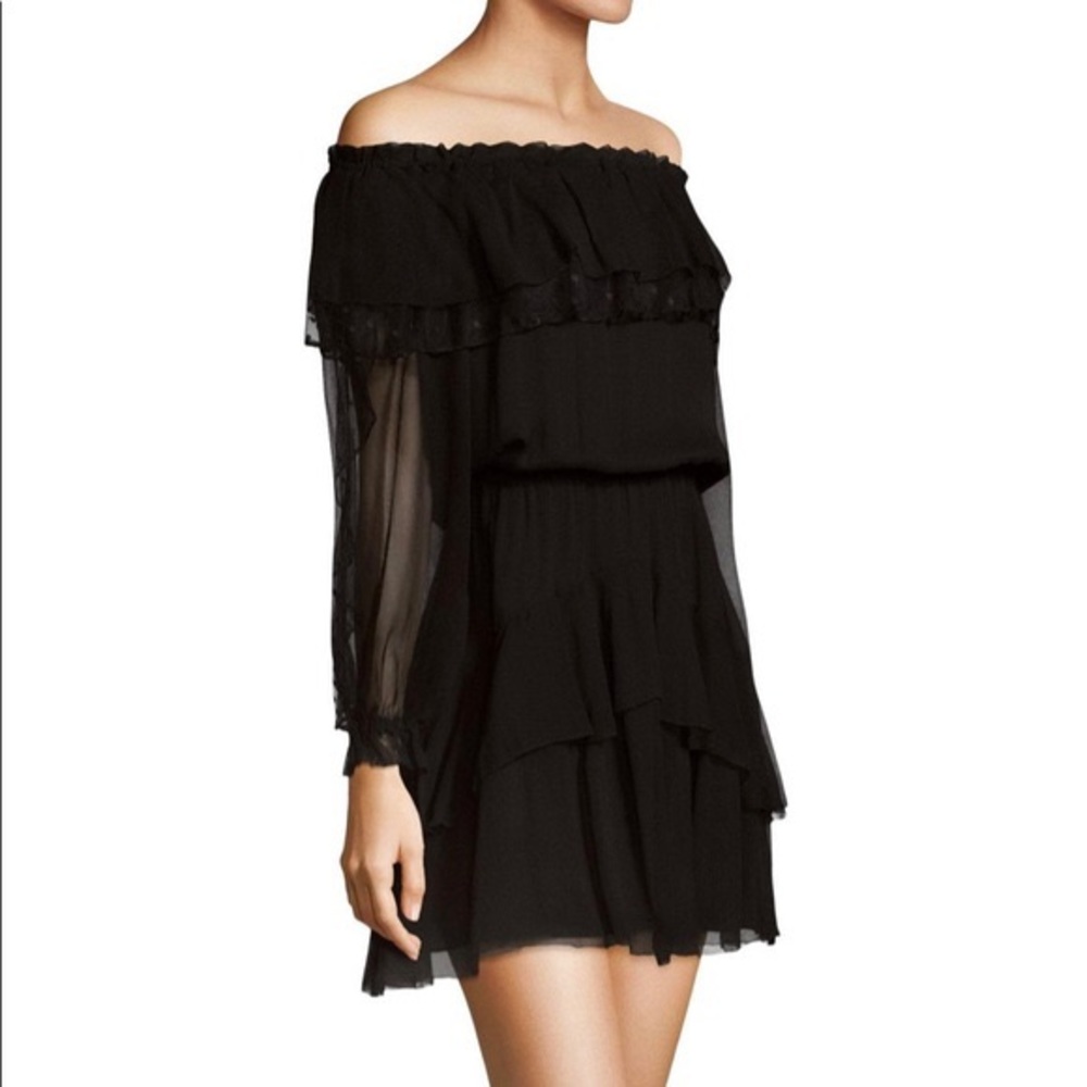 BNWT  Parker NY size M Black Off the Should Dress